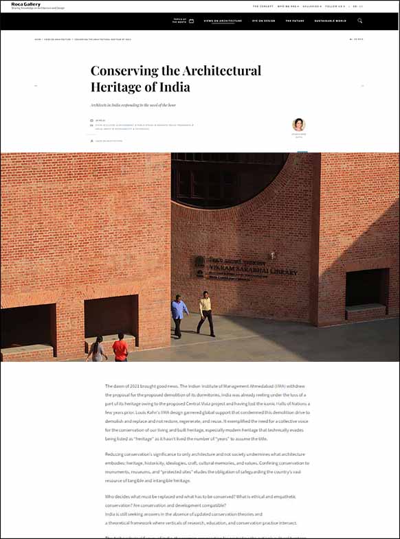 Conserving the Architectural Heritage of India